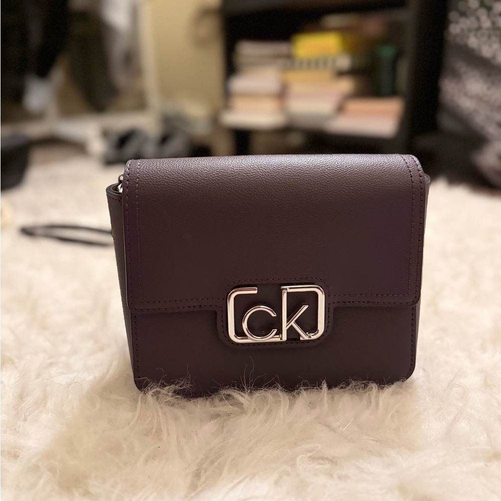 Calvin Klein Dark Purple Crossbody Bag